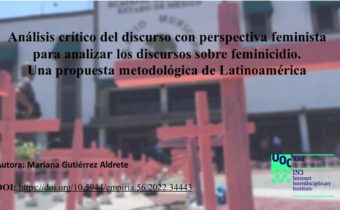 Publicación: “Análisis crítico del discurso con perspectiva feminista para analizar los discursos sobre feminicidio. Una propuesta metodológica de Latinoamérica”