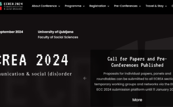 Aging and Communication Studies TWG, call for papers ECREA 2024 conference, until January 11, 2024