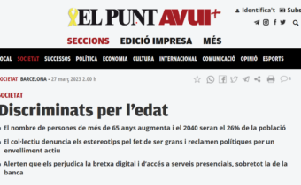 Article in El Punt Avui ‘Discriminated by age’ (in Catalan)